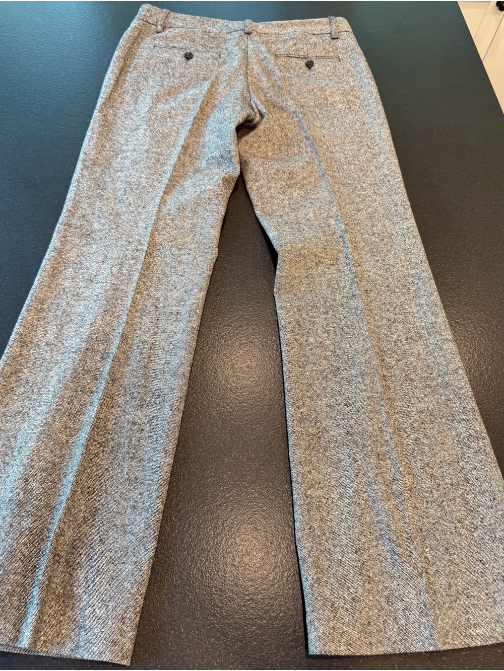 Express Editor Wide Leg Wool/Silk Blend Trousers Gray Black Size 6 - Picture 9 of 10